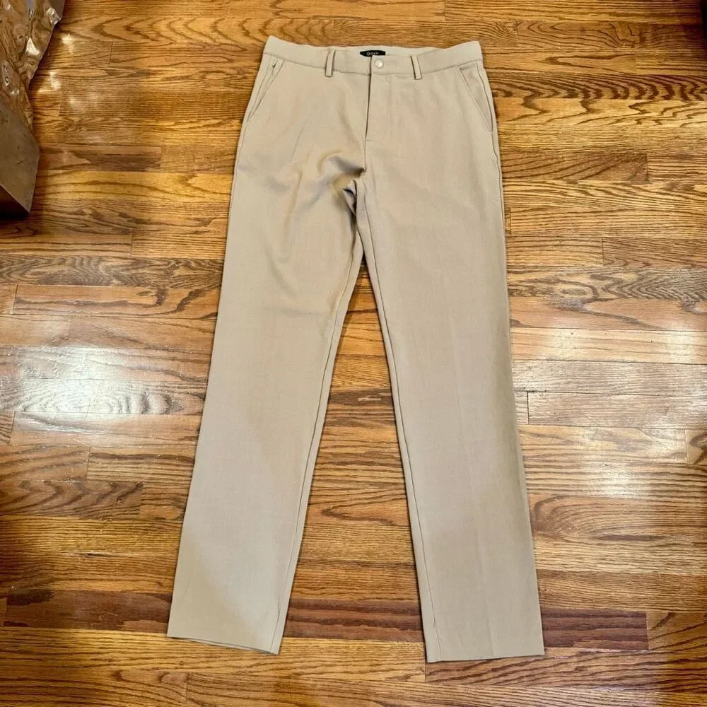 Quince Ultra Stretch 24/7 Smart Chino Pants. Tan. Size 32.